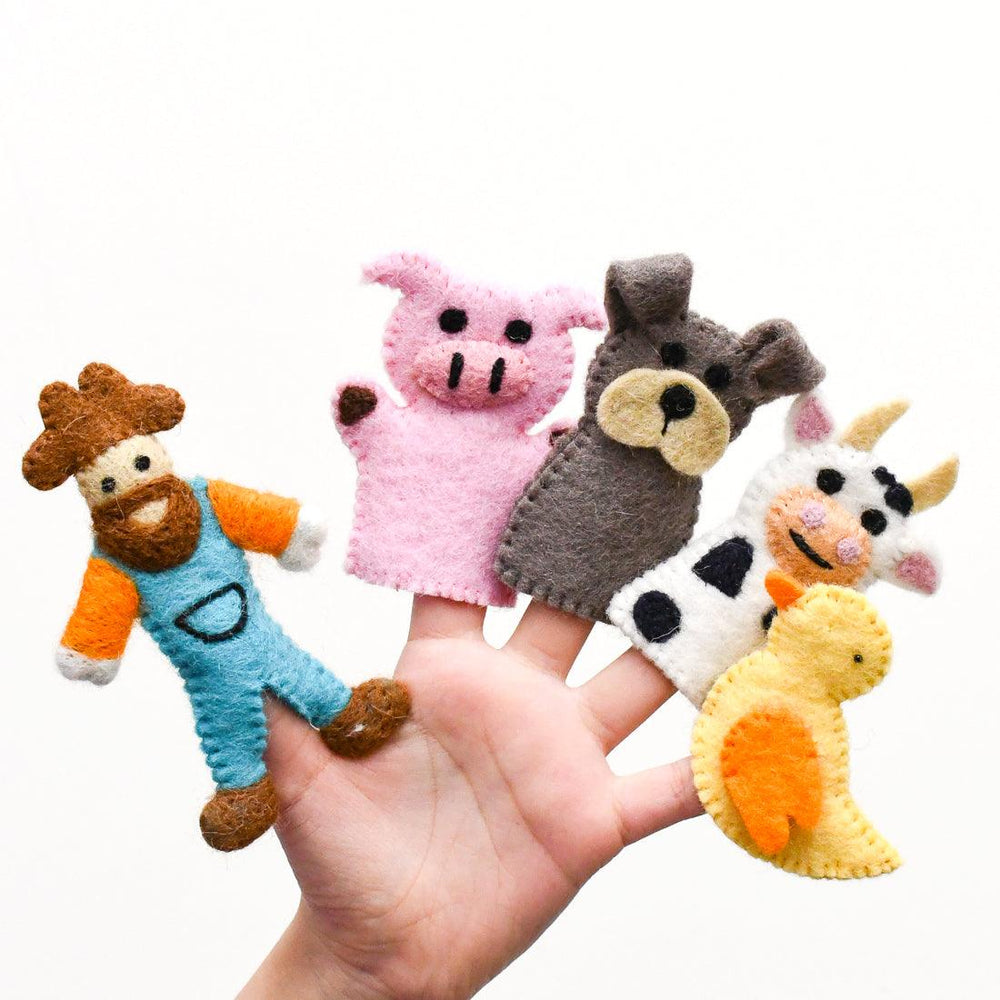 Old MacDonald Farm Animals - Finger Puppet Set