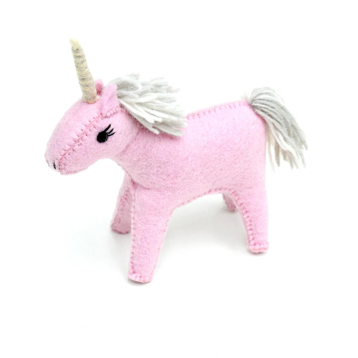 Felt Unicorn Toy - Pink