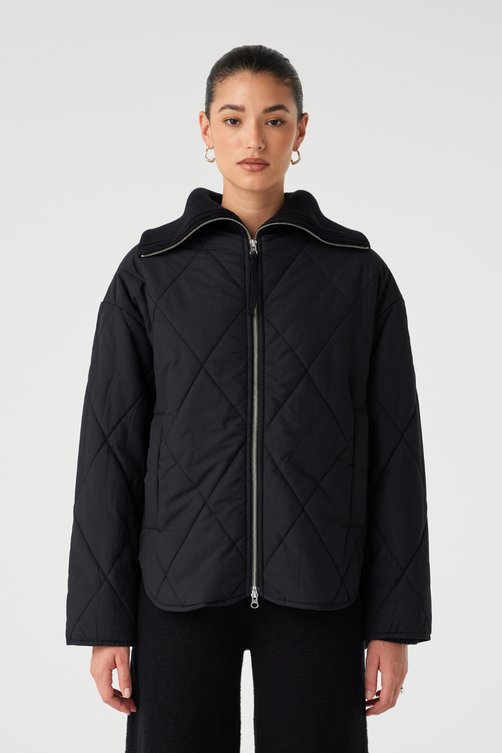 Reece Quilted Jacket - Black
