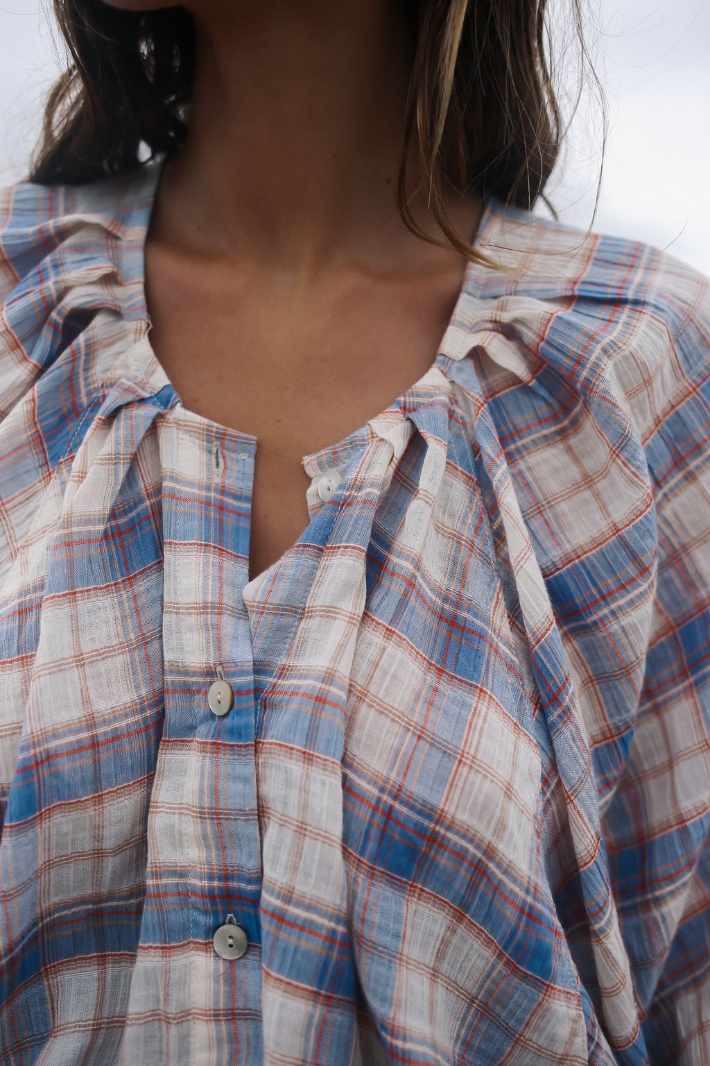 Ra Blouse - Juniper Check