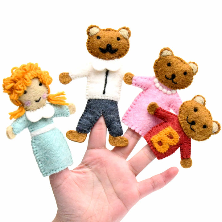 Goldilocks & The Three Bears - Finger Puppet Set