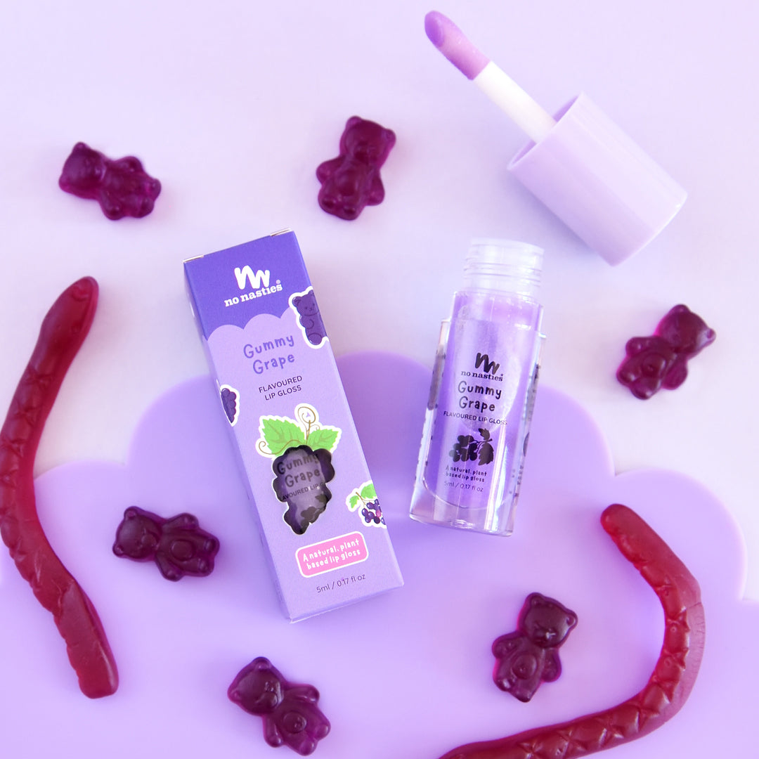 Natural Kids Lip Gloss Wands - Gummy Grape