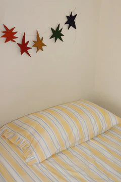 Sea Stripe Fitted Frill Sheet Set - Single