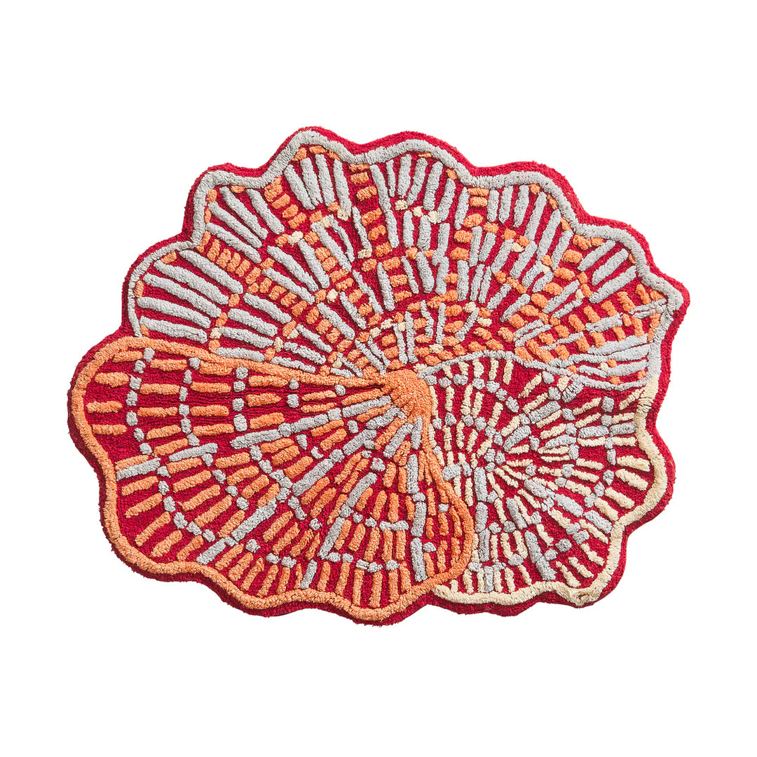 Claudelle Bath Mat - Crimson