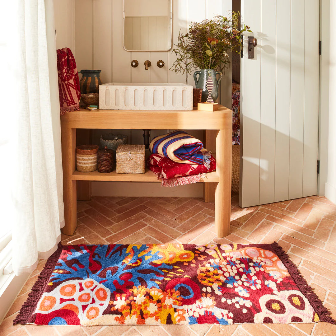 Cora Bath Runner - Garnet