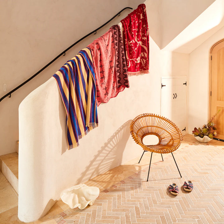 Lucia Bath Sheet - Crimson