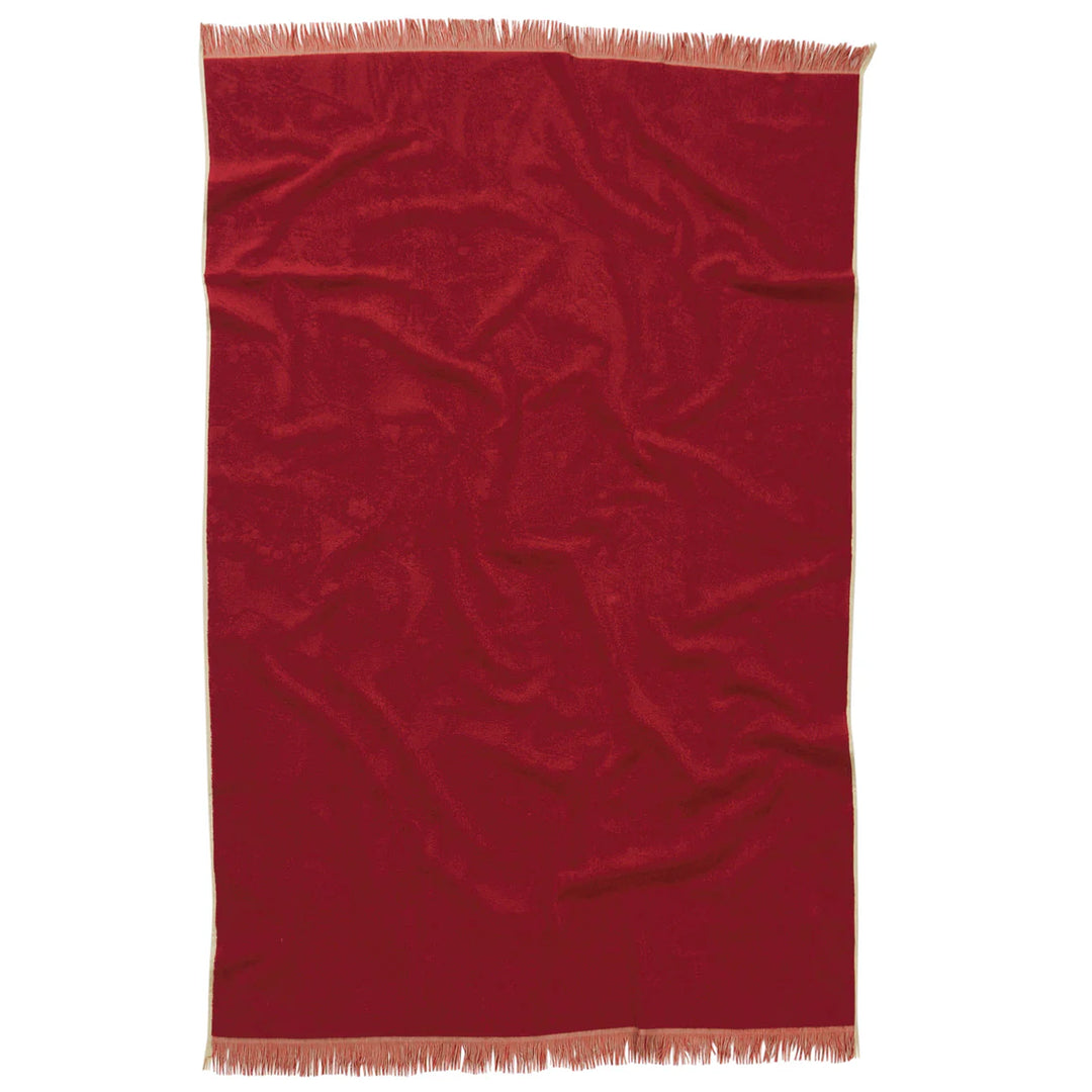 Lucia Bath Sheet - Crimson
