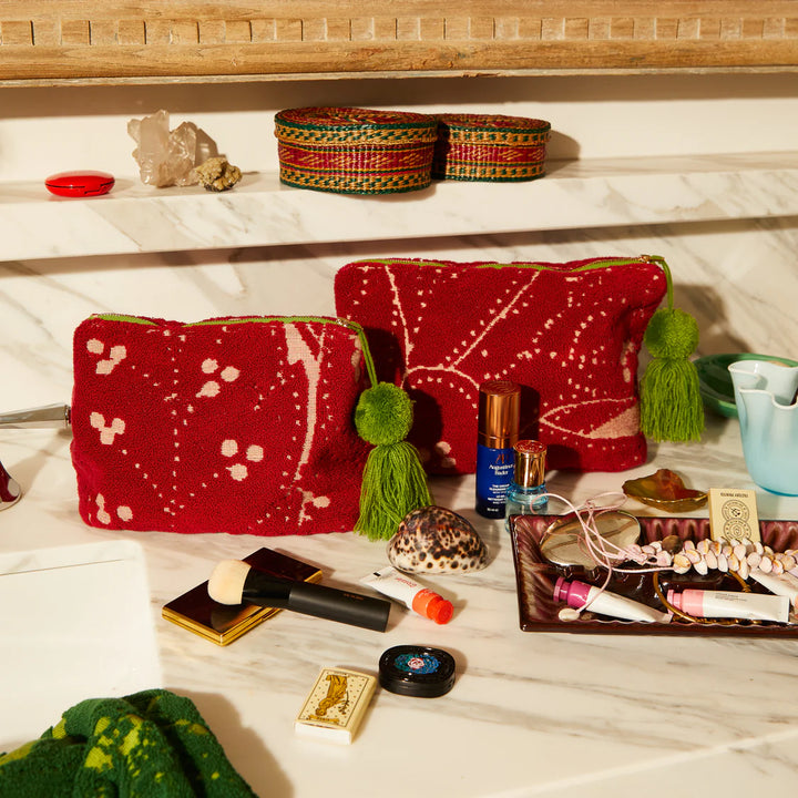 Lucia Terry Pouch - Crimson