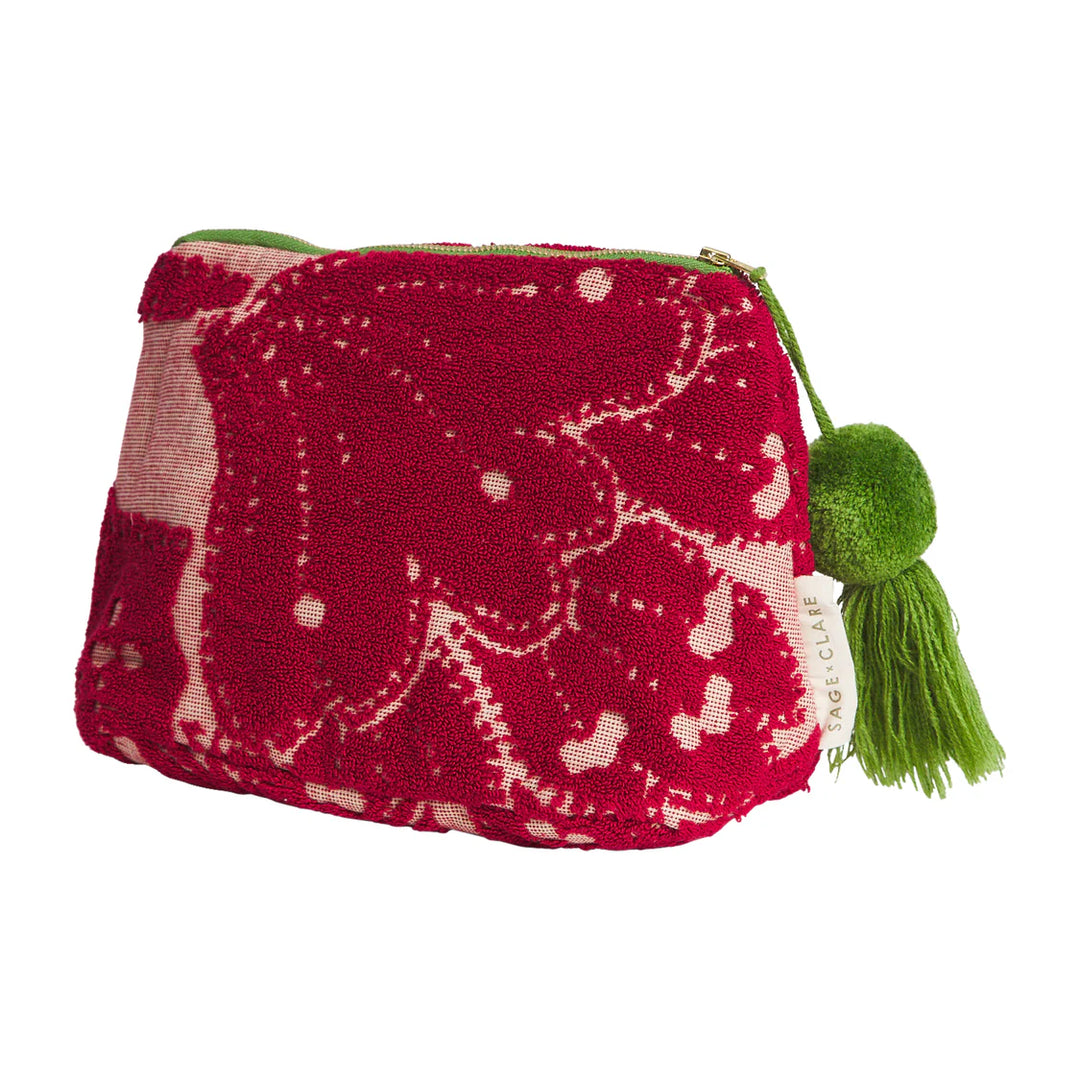 Lucia Terry Pouch - Crimson