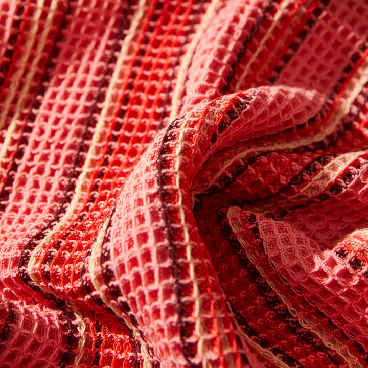 Selene Stripe Tea Towel - Hibiscus