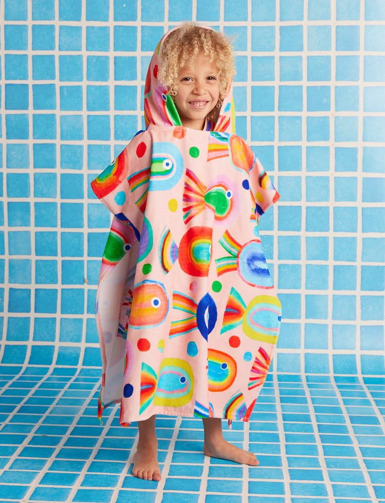 Kids Hooded Towel Fancy Fins