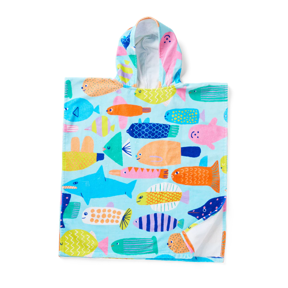 Kids Hooded Towel Rainbow Reef