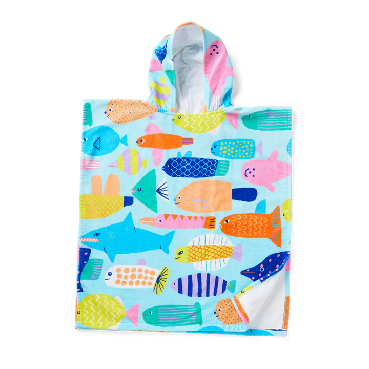 Kids Hooded Towel Rainbow Reef