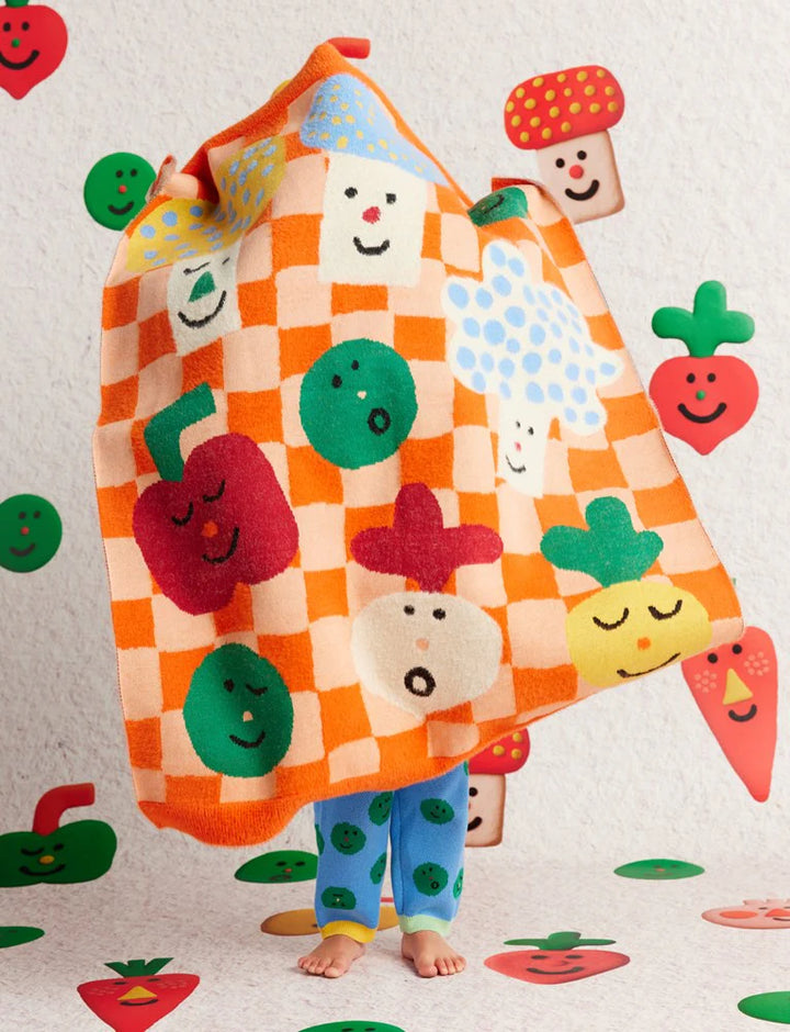 Fluffy Knit Baby Blanket - Pocket Patch