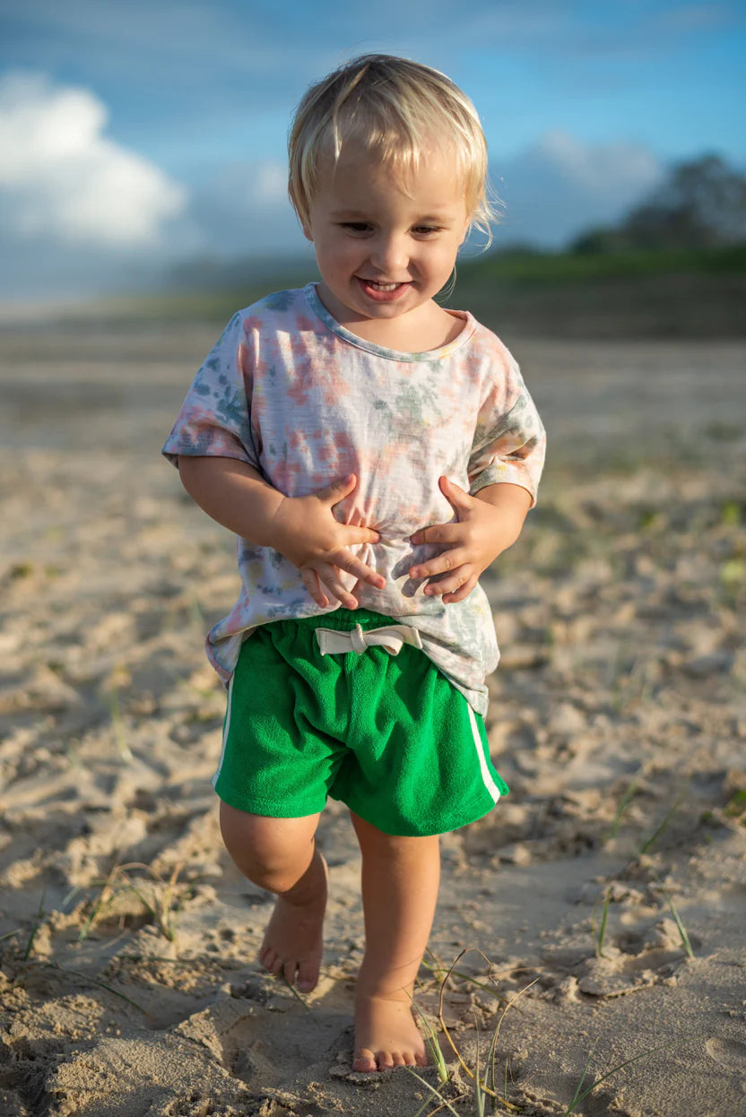 Mini Terry Shorts - Green