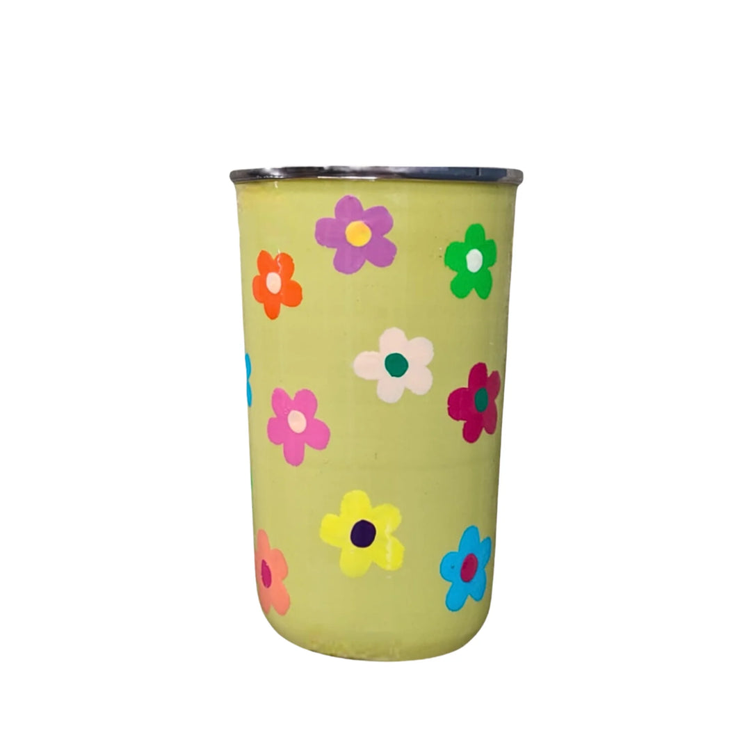 Large Tumbler Daisies - Olive