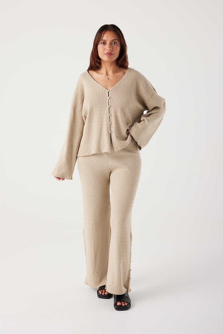 Jude Long Sleeve Top - Taupe