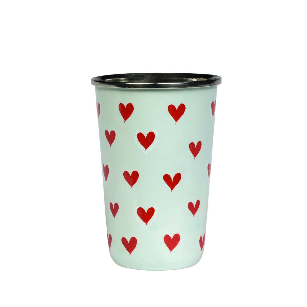 Large Tumbler Hearts - Pistachio