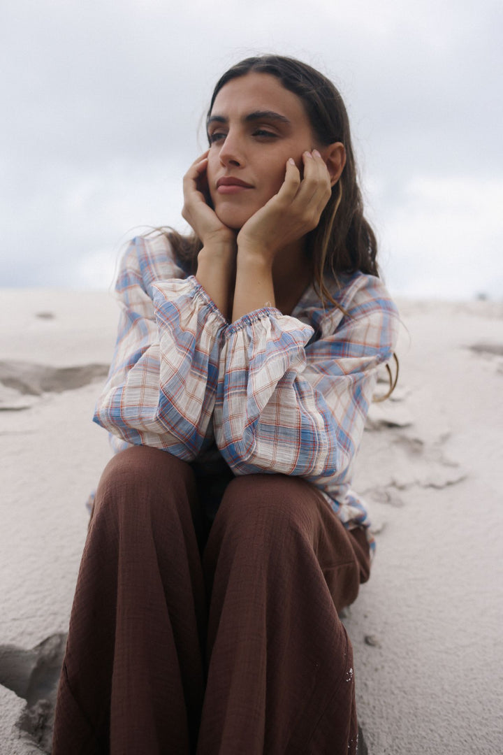 Ra Blouse - Juniper Check
