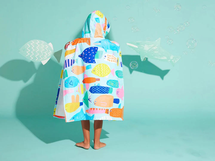 Kids Hooded Towel Rainbow Reef