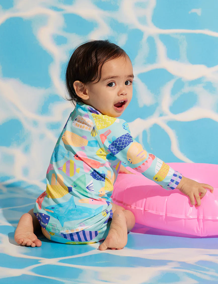 Long Sleeve Rash Vest Rainbow Reef