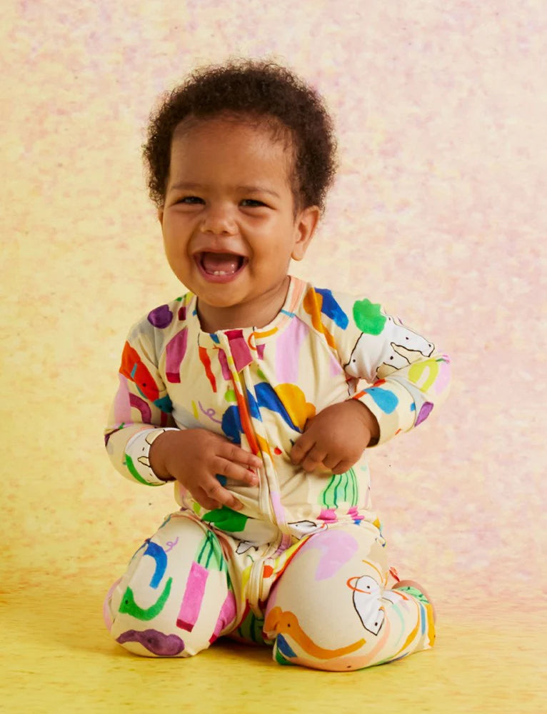 Happy Herd Long Sleeve Romper