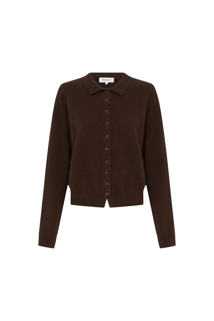 Celia Merino Knit Cardigan - Dark Cocao