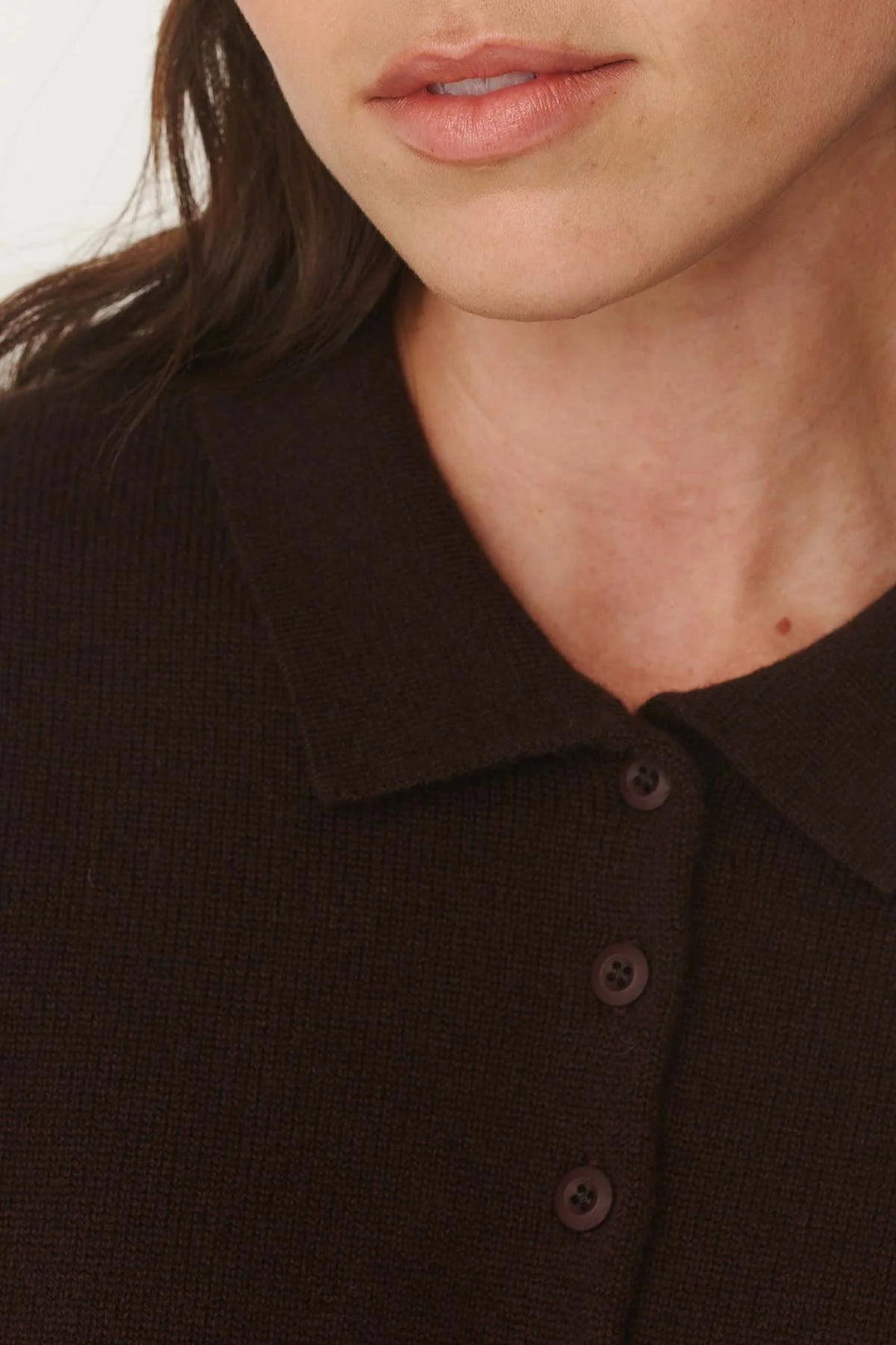 Celia Merino Knit Cardigan - Dark Cocao