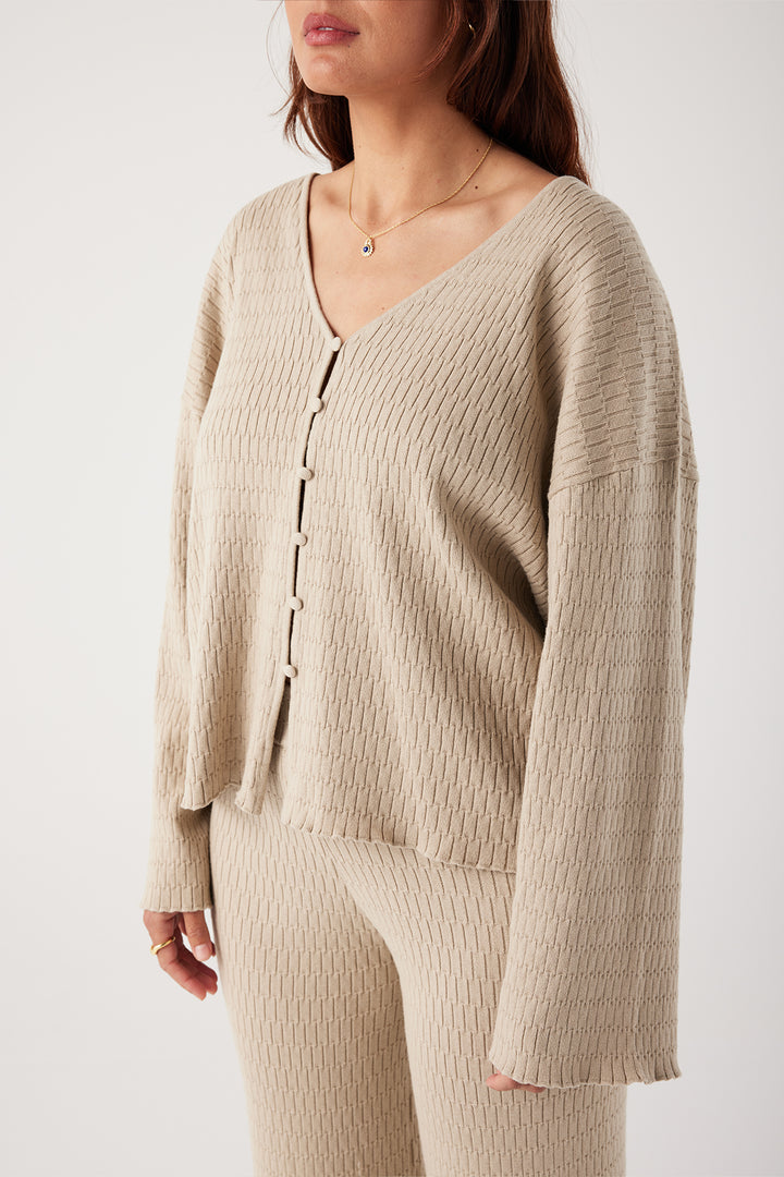 Jude Long Sleeve Top - Taupe