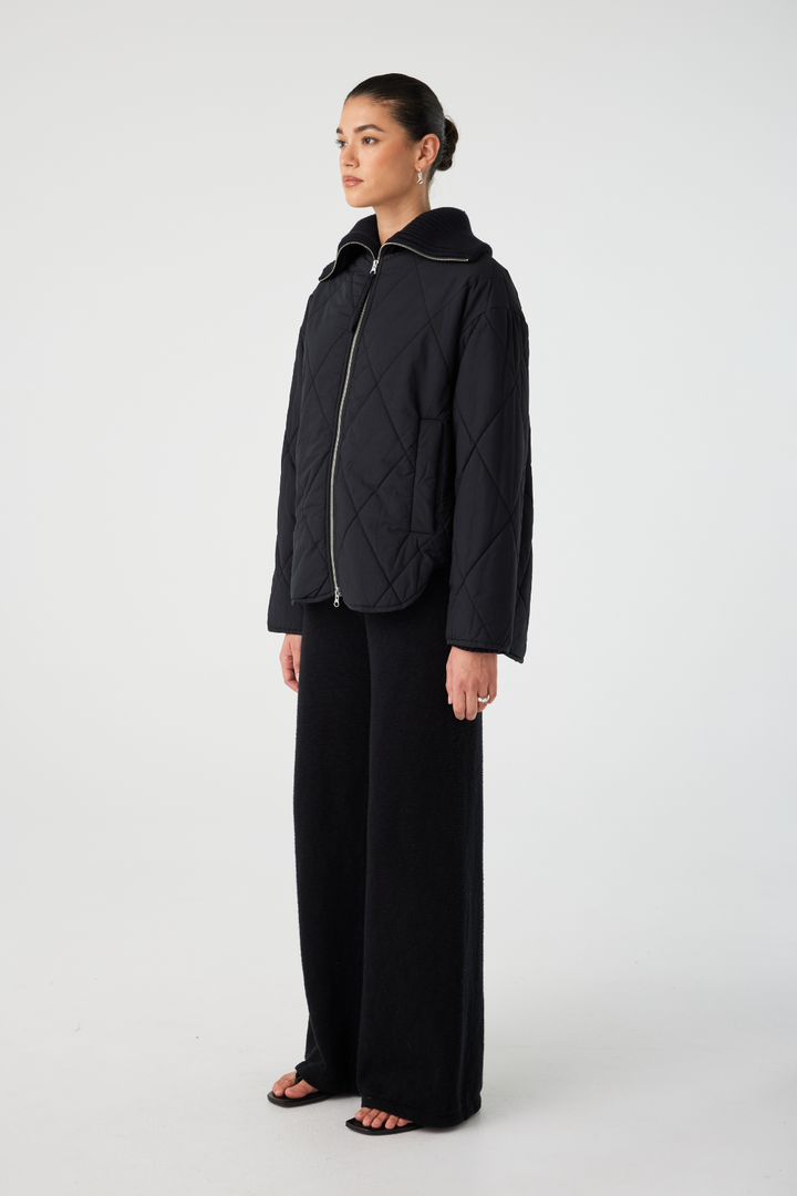 Reece Quilted Jacket - Black