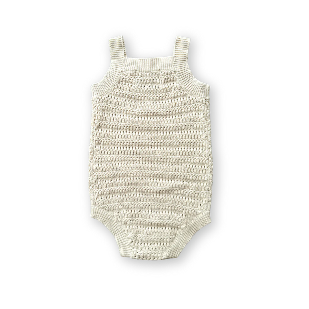 Knitted Organic Singletsuit - Dune