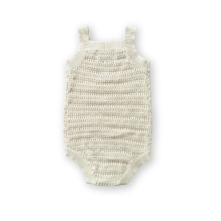 Knitted Organic Singletsuit - Dune