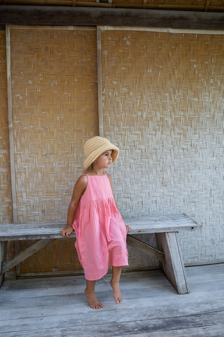 Crochet Hat - Mango Stripe