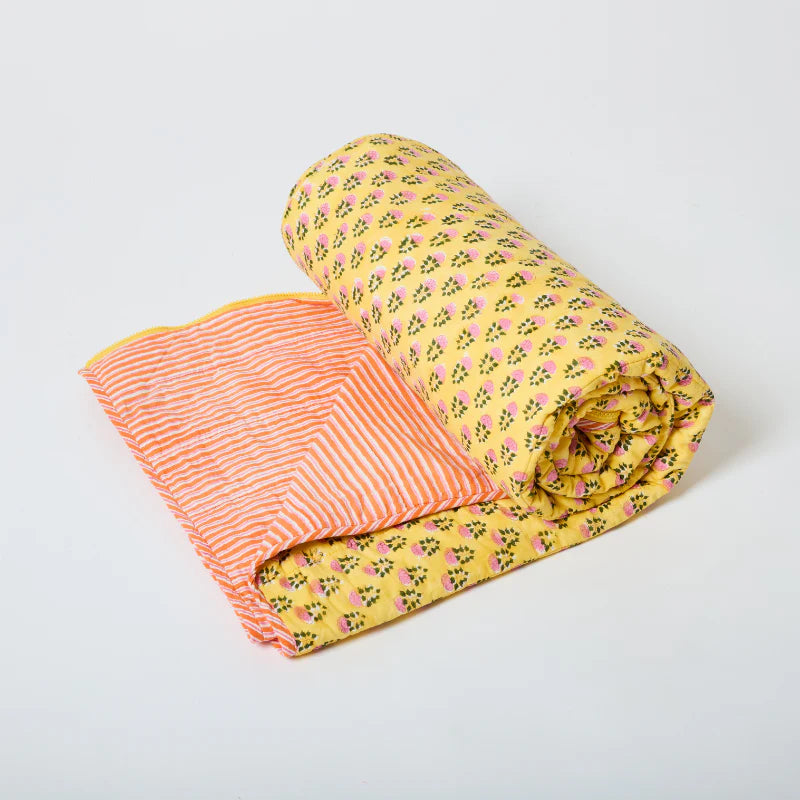 Reversible Cotton Sleeping Bag Set - Sunshine
