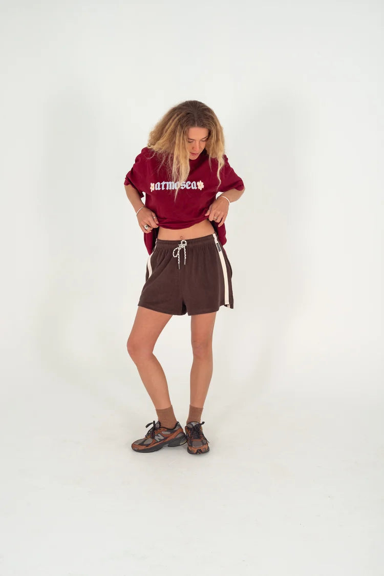 Terry Towelling Short - Chocolate
