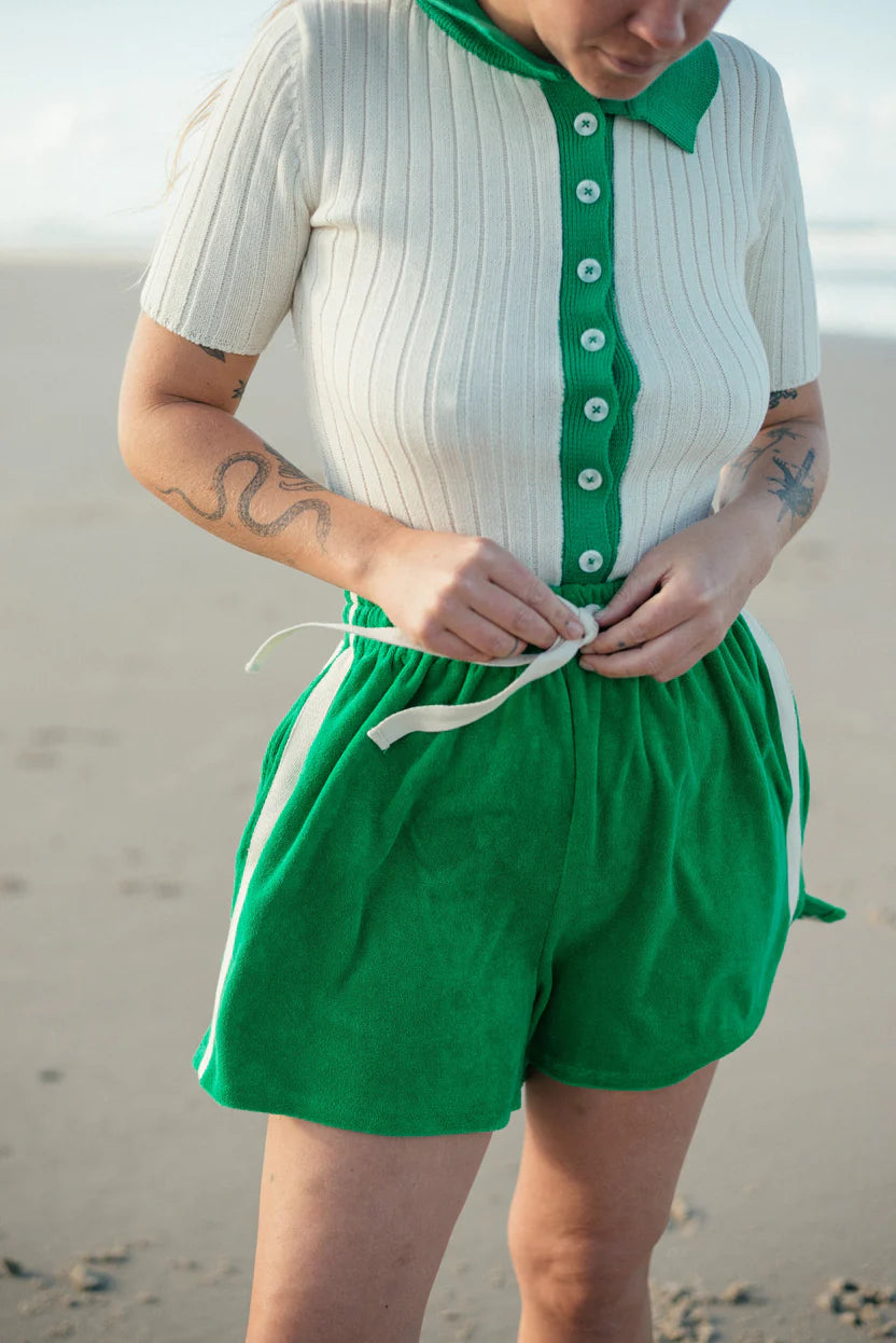 Terry Towelling Short - Green