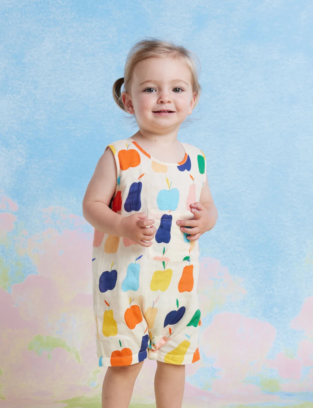 Tiny Orchard Woven Romper