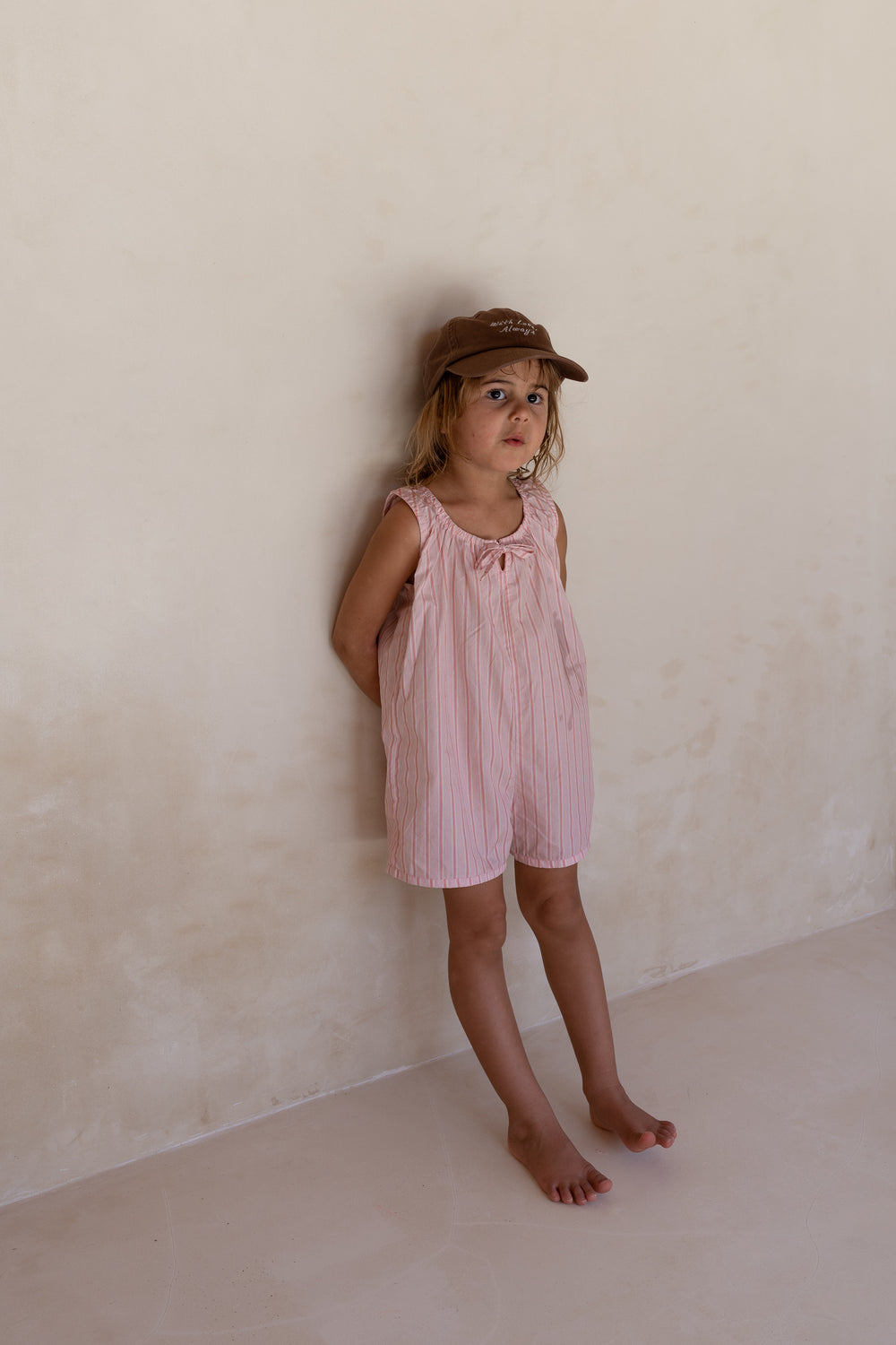 Sadie Overalls - Pink Stripe