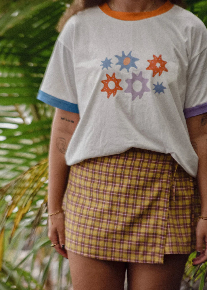 Wrap Mini Skirt - Flannel Plaid