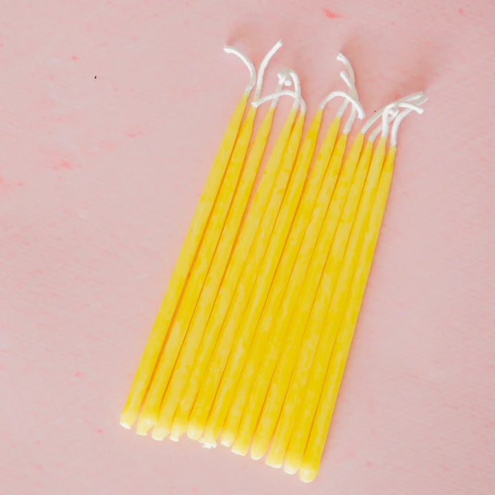 Bees Wax Party Candles - Yellow